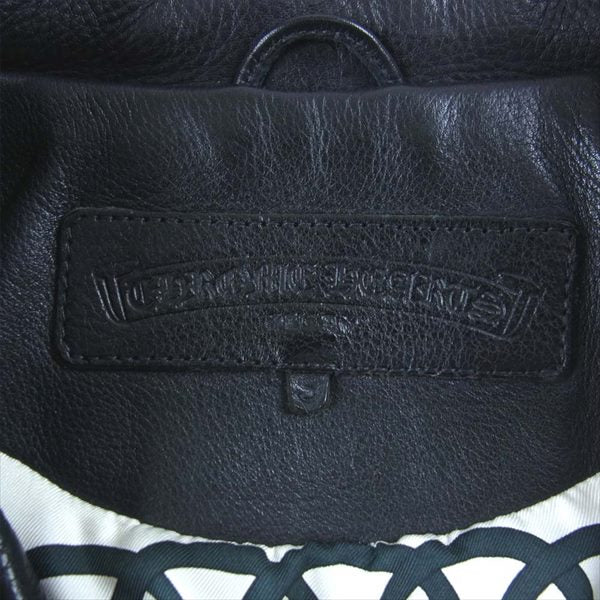 CHROME HEARTS クロムハーツ（原本無） JJ DEAN JJディーン 裏地 エルメス ジャケット ブラック系 S【中古】