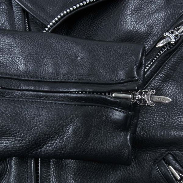 CHROME HEARTS クロムハーツ（原本無） JJ DEAN JJディーン 裏地 エルメス ジャケット ブラック系 S【中古】