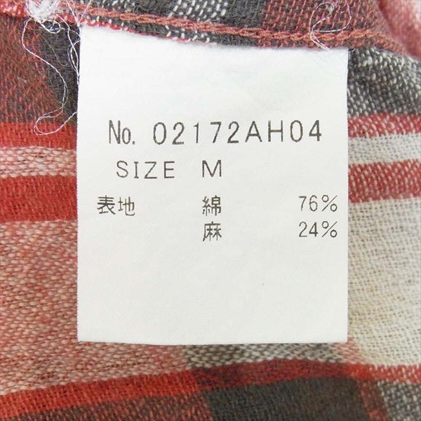 HYSTERIC GLAMOUR ヒステリックグラマー 02172AH04 ウエスタン コットン リネン 半袖シャツ レッド系 レッド系 Ｍ【中古】