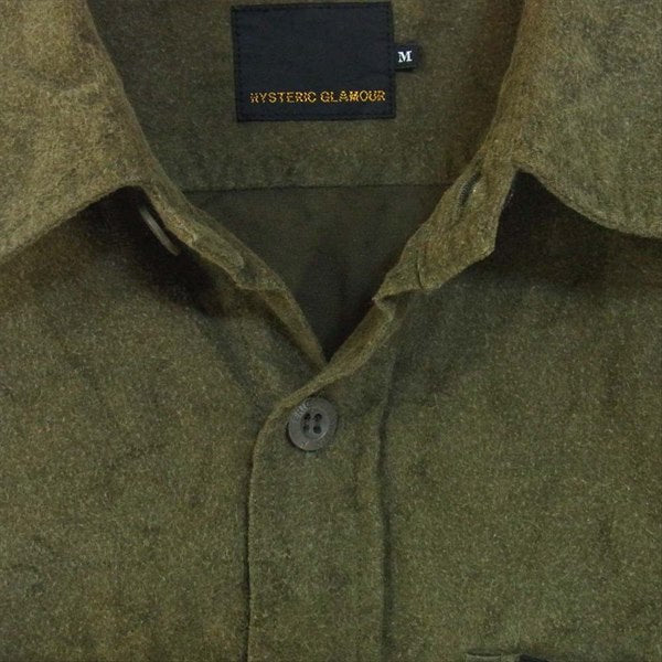 HYSTERIC GLAMOUR ヒステリックグラマー 0253AH10 ワーク ワークシャツ カーキ(オリーブグリーン)系 Ｍ【中古】