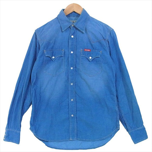 HYSTERIC GLAMOUR ヒステリックグラマー 0253AH07 ウエスタン シャツ コーデュロイ 長袖シャツ 水色系 M【中古】