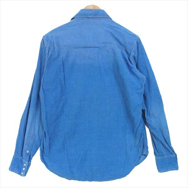 HYSTERIC GLAMOUR ヒステリックグラマー 0253AH07 ウエスタン シャツ コーデュロイ 長袖シャツ 水色系 M【中古】