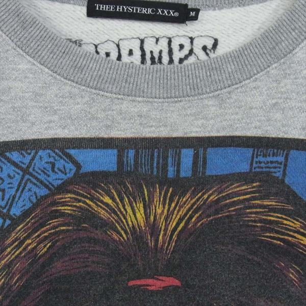 Thee Hysteric XXX ジィヒステリックトリプルエックス THE CRAMPS 長袖 ROYAL TRUX 裏起毛 スウェット グレー系 M【中古】