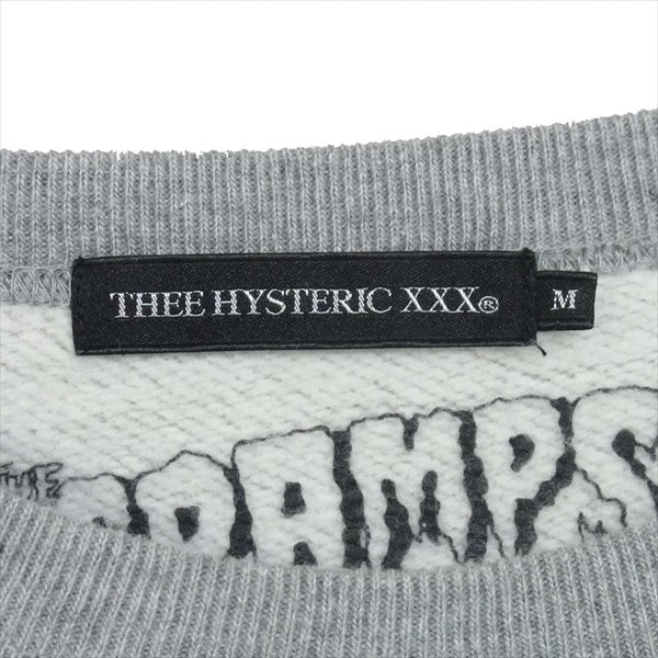Thee Hysteric XXX ジィヒステリックトリプルエックス THE CRAMPS 長袖 ROYAL TRUX 裏起毛 スウェット グレー系 M【中古】