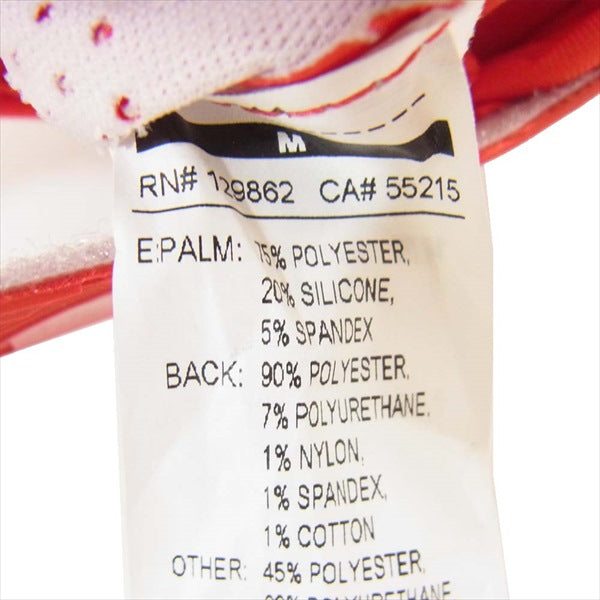 Supreme シュプリーム ナイキ NIKE 18AW Vapor Jet 4.0 Football Gloves ウォーター ロゴ フットボール 手袋 グローブ レッド系 レッド系 M【美品】【中古】