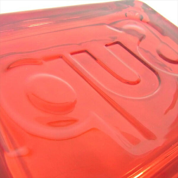 Supreme シュプリーム Debossed Glass Ashtray 灰皿 クリア レッド系 レッド系【新古品】【未使用】【中古】