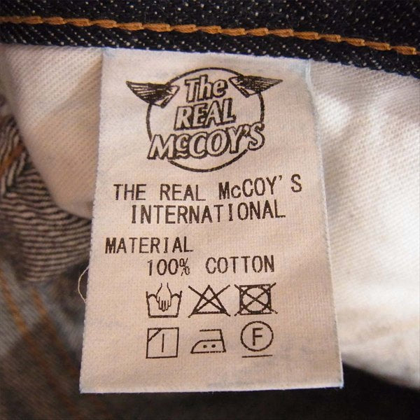 The REAL McCOY'S ザリアルマッコイズ MP17051 001XX ボタンフライ ストレート デニム パンツ ワンウォッシュ インディゴブルー系 W31【美品】【中古】