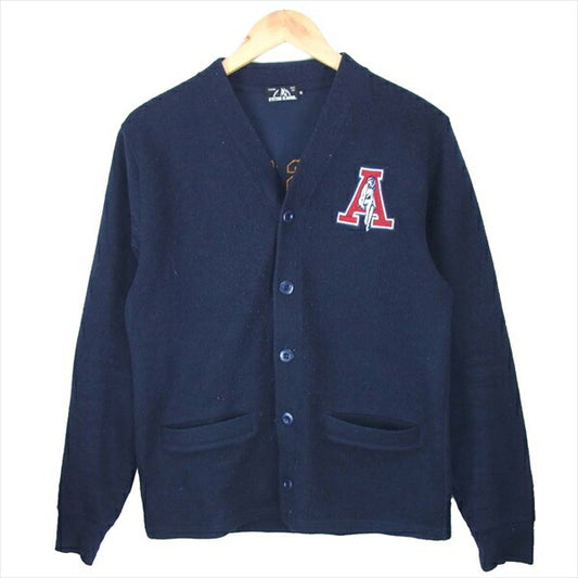 HYSTERIC GLAMOUR ヒステリックグラマー ワッペン カーディガン ネイビー系 M【中古】