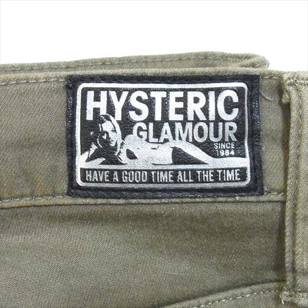 HYSTERIC GLAMOUR ヒステリックグラマー 0263AP08 USED加工 スリム パンツ カーキ(オリーブグリーン)系 W30【中古】