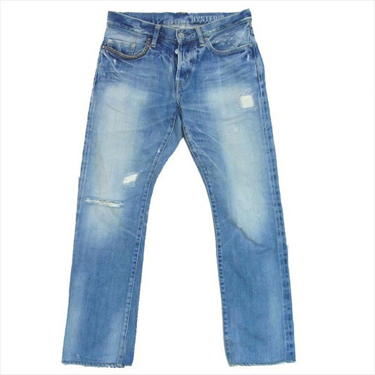 HYSTERIC GLAMOUR ヒステリックグラマー 0241AP16 SP加工NEW COWBOY デニム パンツ インディゴブルー系 W30【中古】