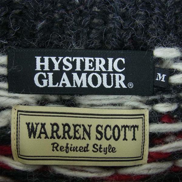HYSTERIC GLAMOUR ヒステリックグラマー 0263NS12 WARREN SCOTT アラスカ ニット ダークグレー系 M【中古】