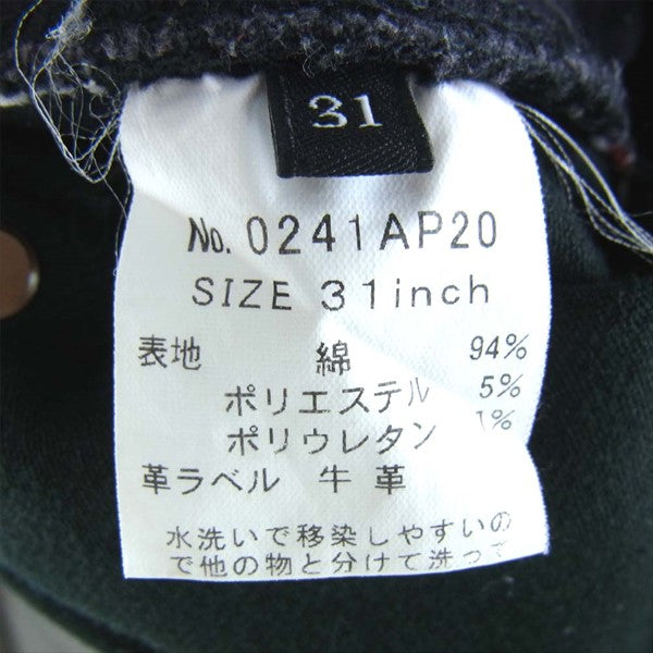 HYSTERIC GLAMOUR ヒステリックグラマー 0241AP20 スタッズ パンツ 黒系 31【中古】