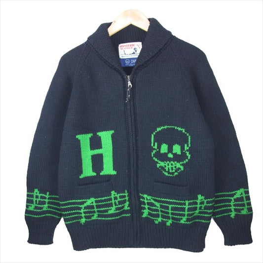 HYSTERIC GLAMOUR ヒステリックグラマー 02183ND05 GRANTED カウチン ニット ジャケット ブラック系 M【中古】