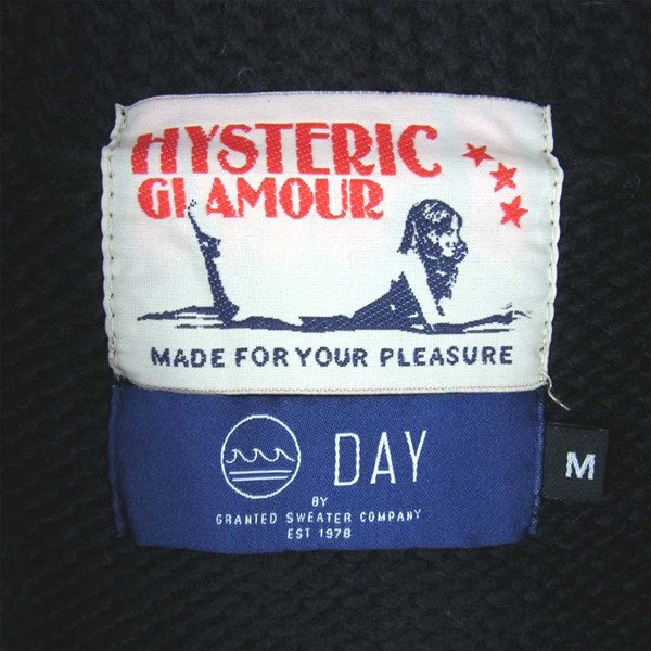 HYSTERIC GLAMOUR ヒステリックグラマー 02183ND05 GRANTED カウチン ニット ジャケット ブラック系 M【中古】