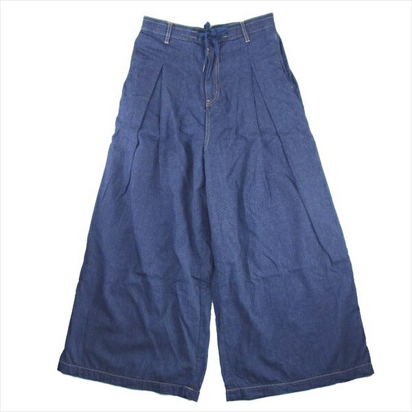 HYSTERIC GLAMOUR ヒステリックグラマー 01191AP14 1タック ワイド イージー レディース パンツ ネイビー系 S【新古品】【未使用】【中古】