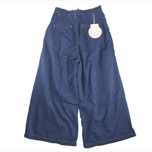 HYSTERIC GLAMOUR ヒステリックグラマー 01191AP14 1タック ワイド イージー レディース パンツ ネイビー系 S【新古品】【未使用】【中古】