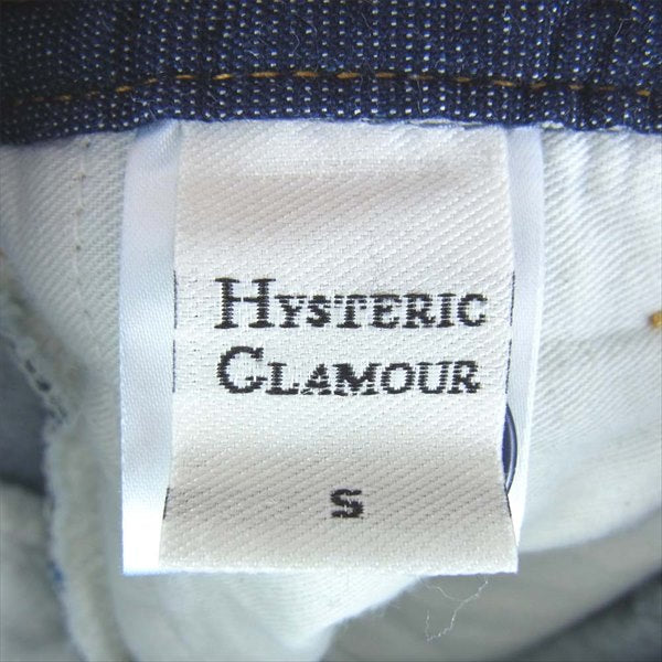 HYSTERIC GLAMOUR ヒステリックグラマー 01191AP14 1タック ワイド イージー レディース パンツ ネイビー系 S【新古品】【未使用】【中古】