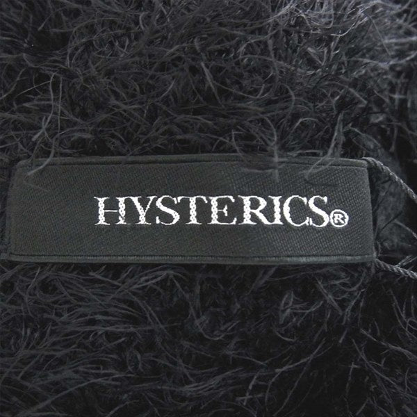 HYSTERIC GLAMOUR ヒステリックグラマー 05183NS03 フェザー×ループヤーン プルオーバー レディース ニット ブラック系 FREE【中古】