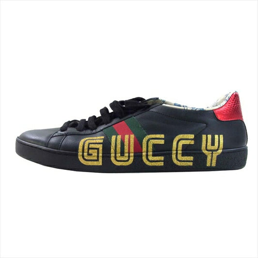 GUCCI グッチ 525268 ACE エース スニーカー ブラック系 40  1/2【中古】