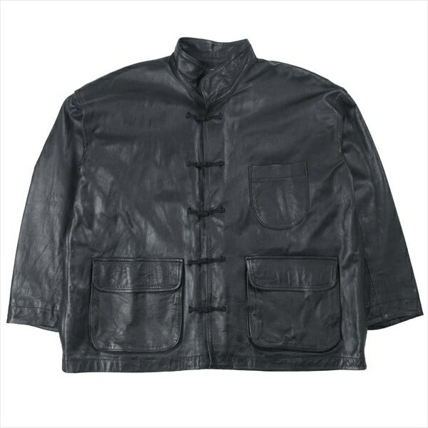PORTER CLASSIC ポータークラシック LEATHER CHINESE JACKET ホースハイド レザー チャイニーズ チャイナ ジャケット ブラック系 3【中古】