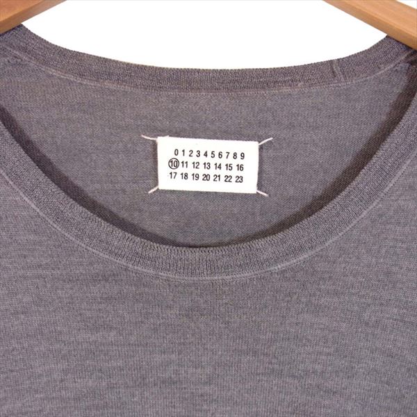 MAISON MARGIELA メゾンマルジェラ 国内正規品 イタリア製 ウール ハイゲージ ニット グレー系 グレー系 L【中古】