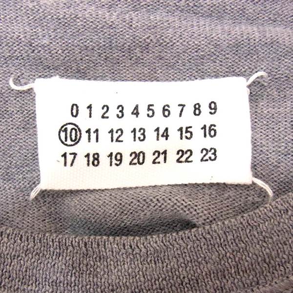 MAISON MARGIELA メゾンマルジェラ 国内正規品 イタリア製 ウール ハイゲージ ニット グレー系 グレー系 L【中古】