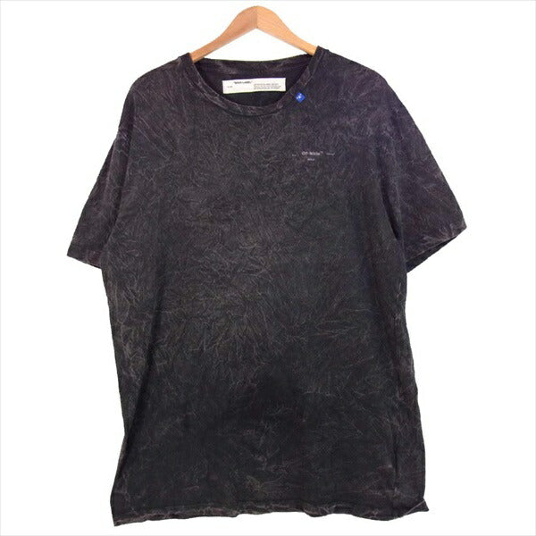 OFF-WHITE オフホワイト 19AW OMAA027E19185029 Marble slim T-shirt Tシャツ 黒系 黒系 XXL【中古】