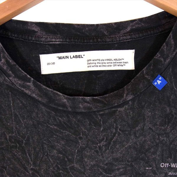 OFF-WHITE オフホワイト 19AW OMAA027E19185029 Marble slim T-shirt Tシャツ 黒系 黒系 XXL【中古】