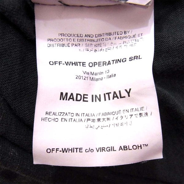OFF-WHITE オフホワイト 19AW OMAA027E19185029 Marble slim T-shirt Tシャツ 黒系 黒系 XXL【中古】