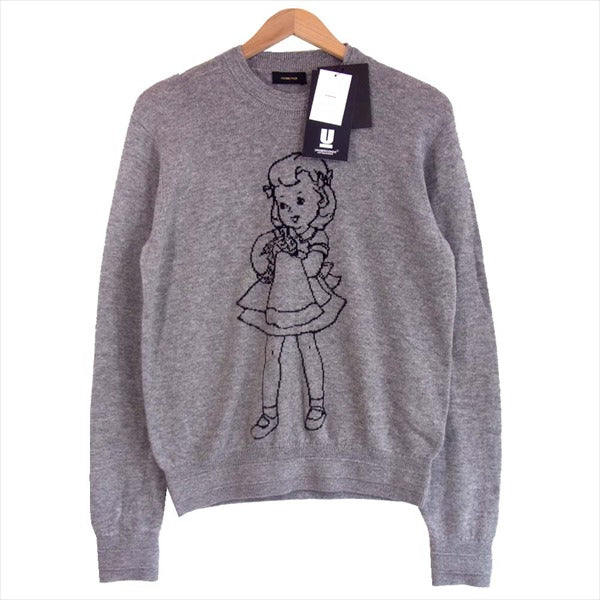 UNDERCOVER アンダーカバー UCT4903-2 カシミア昆 ウール ガール ニット グレー系 グレー系 2【極上美品】【中古】