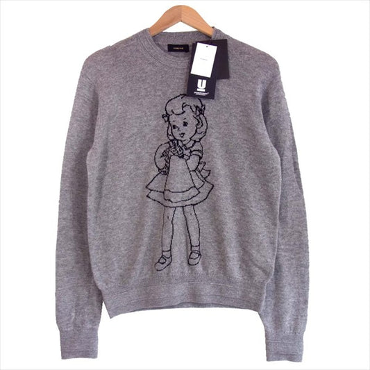 UNDERCOVER アンダーカバー UCT4903-2 カシミア昆 ウール ガール ニット グレー系 グレー系 2【極上美品】【中古】