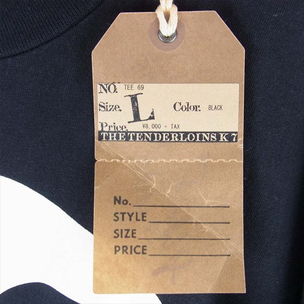 TENDERLOIN テンダーロイン 17SS T-TEE 69 サークル69ロゴ ヘビー Tシャツ Tシャツ ブラック系 ブラック系 L【中古】