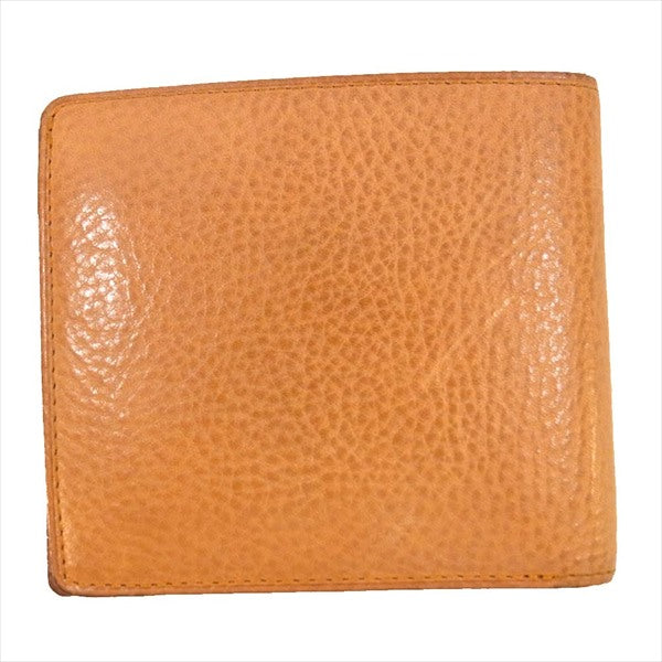 GANZO ガンゾ MINERVA NATURAL ミネルバナチュラル 小銭入れ付き 二つ折り ウォレット 財布 ライトブラウン系  ライトブラウン系【中古】