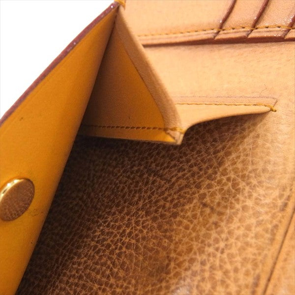 GANZO ガンゾ MINERVA NATURAL ミネルバナチュラル 小銭入れ付き 二つ折り ウォレット 財布 ライトブラウン系  ライトブラウン系【中古】