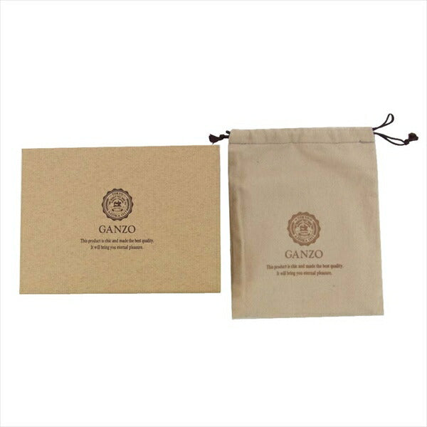 GANZO ガンゾ MINERVA NATURAL ミネルバナチュラル 小銭入れ付き 二つ折り ウォレット 財布 ライトブラウン系  ライトブラウン系【中古】