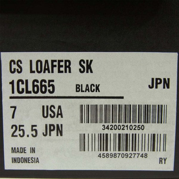 CONVERSE コンバース 1CL665 CS LOAFER SK ローカット スリッポン スニーカー ブラック系 ブラック系 25.5cm【美品】【中古】