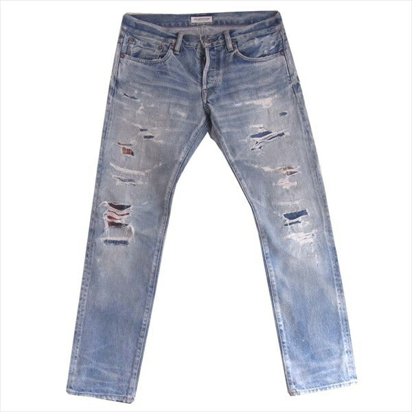 Ron Herman ロンハーマン 限定モデル 9420621751836 ダメージ リペア 加工 デニム パンツ インディゴブルー系 W31【中古】