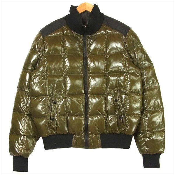 MONCLER モンクレール 国内正規品 40405 50 54210 RACINE ラシーン カモ 迷彩 リバーシブル ダウン ジャケット グリーン系 3【中古】