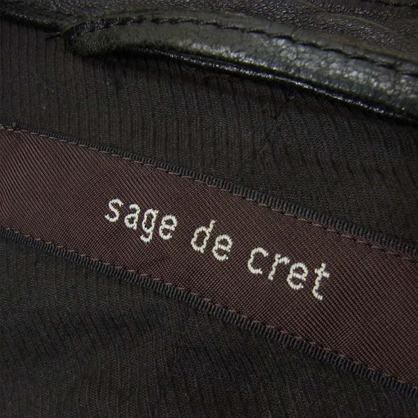 sage de cret サージュデクレ シープレザー シングル ライダース レザー ジャケット ブラック系 ブラック系 S【中古】