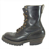 WHITE'S BOOTS ホワイツブーツ #100ソール 編み上げ ワーク レザー ハーフ 刻印 ブーツ ブラック系 7E【中古】