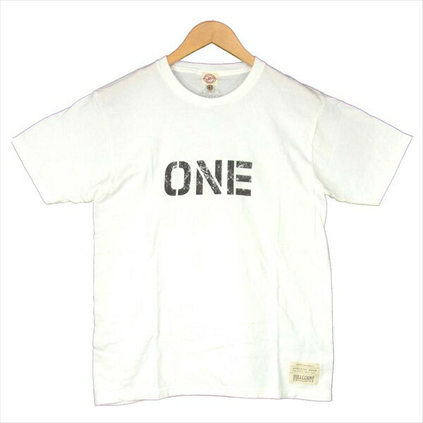 FULLCOUNT フルカウント プリント クルーネック 半袖 ショートスリーブ Tシャツ 白系 白系 40【美品】【中古】