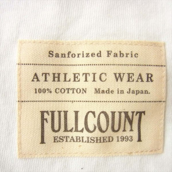 FULLCOUNT フルカウント プリント クルーネック 半袖 ショートスリーブ Tシャツ 白系 白系 40【美品】【中古】