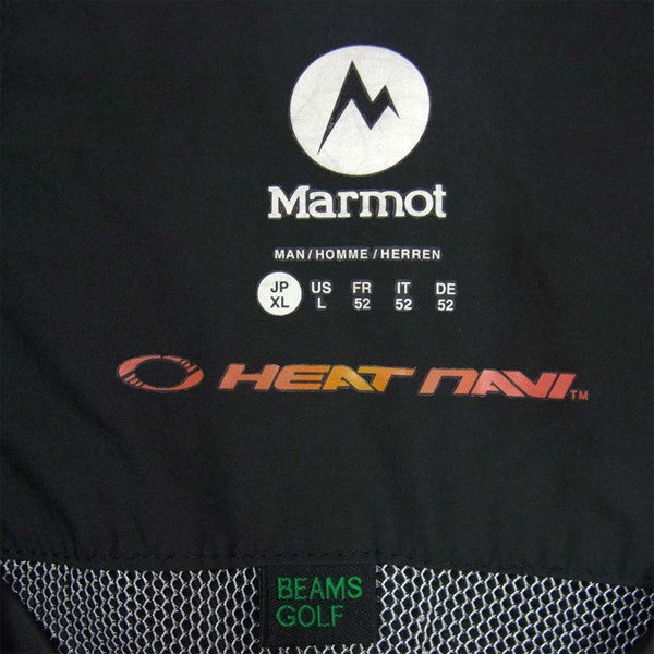 MARMOT マーモット MOJ-F4006G 薄手 ロゴ プリント フーディー ナイロンジャケット ブラック系 XL【中古】