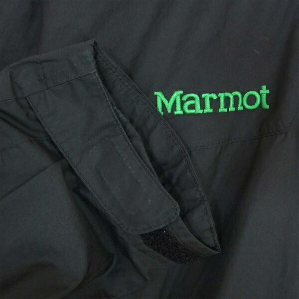 MARMOT マーモット MOJ-F4006G 薄手 ロゴ プリント フーディー ナイロンジャケット ブラック系 XL【中古】