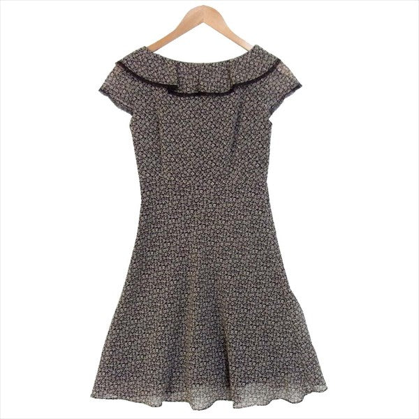 エムズグレィシー IT-621414 花柄 フレンチスリーブ レディース ワンピース ダークブラウン系 ダークブラウン系 38【中古】