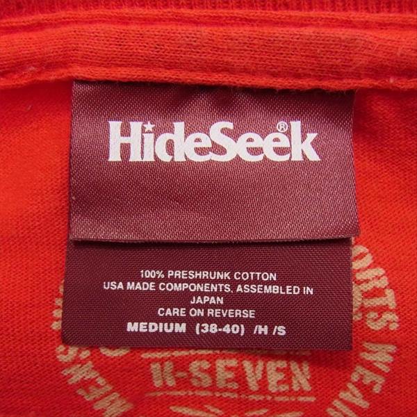 TENDERLOIN テンダーロイン × HIDE&SEEK ハイドアンドシーク イーグルグラフィック Tシャツ レッド系 レッド系 M【中古】