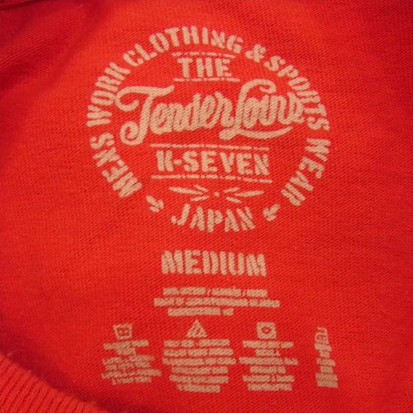 TENDERLOIN テンダーロイン × HIDE&SEEK ハイドアンドシーク イーグルグラフィック Tシャツ レッド系 レッド系 M【中古】