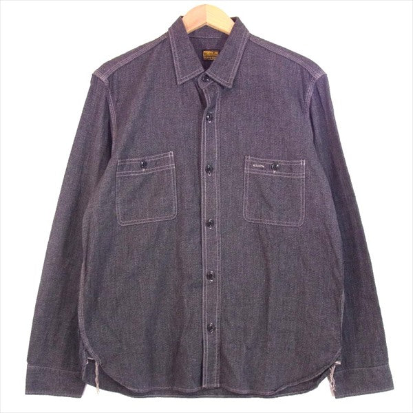 TENDERLOIN テンダーロイン T-SALT'N PEPPER SHT シャンブレーシャツ 長袖シャツ 黒系 黒系 M【中古】