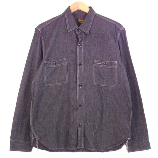 TENDERLOIN テンダーロイン T-SALT'N PEPPER SHT シャンブレーシャツ 長袖シャツ 黒系 黒系 M【中古】