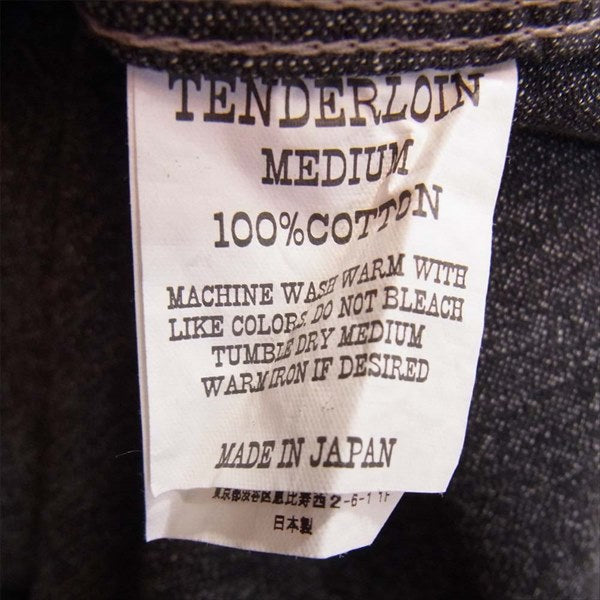 TENDERLOIN テンダーロイン T-SALT'N PEPPER SHT シャンブレーシャツ 長袖シャツ 黒系 黒系 M【中古】